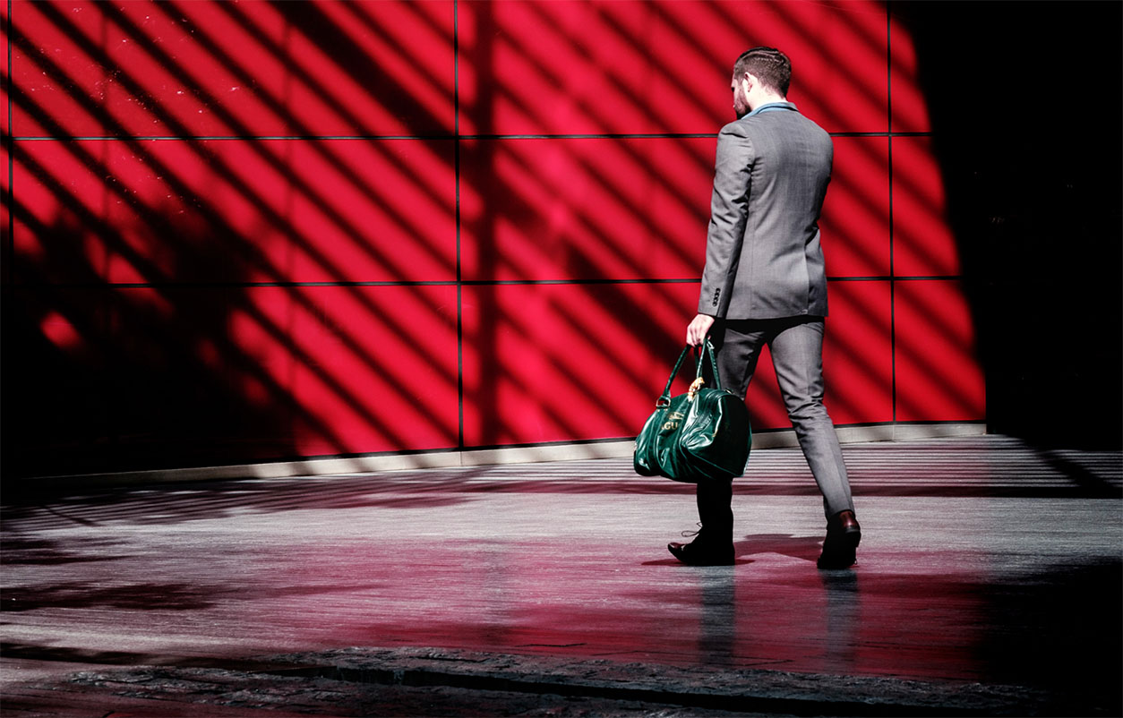 Photo of professional walking.