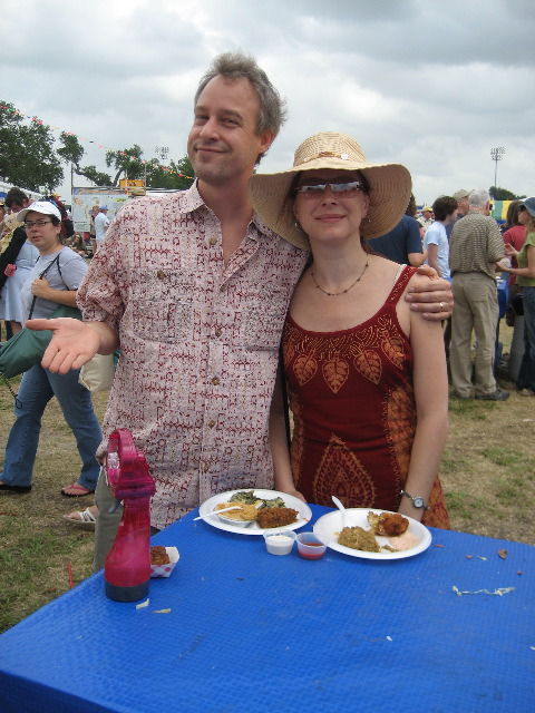 Our first meal at Jazz Fest '08