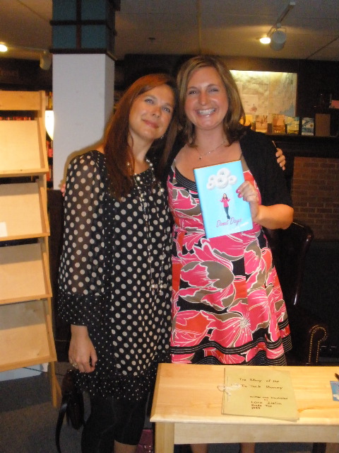 Me with Lara, who's holding her personal copy of Donut Days. The bookstore sold out of all of theirs.