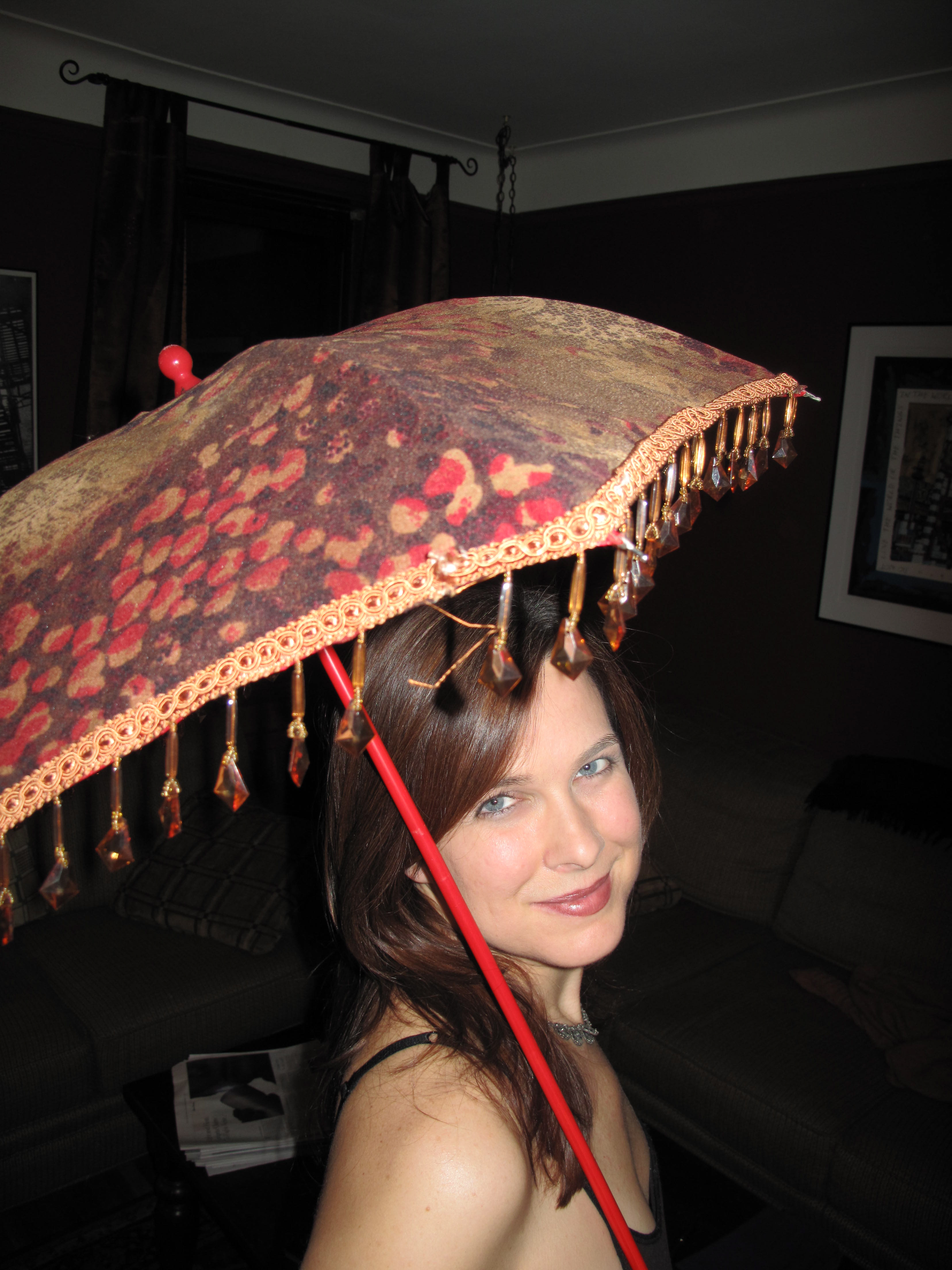 Colleen with parasol