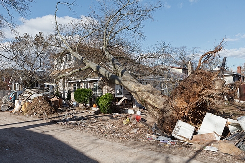 My coworker John de Guzman went to Staten Island to volunteer after Sandy, and took photos of the destruction and clean up: http://www.flickr.com/photos/johndeguzman/sets/72157631930454817/