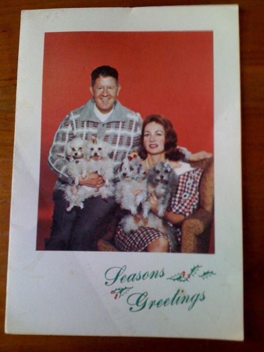 Jon Pult shared this Rudy Vallee holiday card. Jon has another that includes Vallee's "his wife, his Filipino servant and his poodles." Family can mean many things.