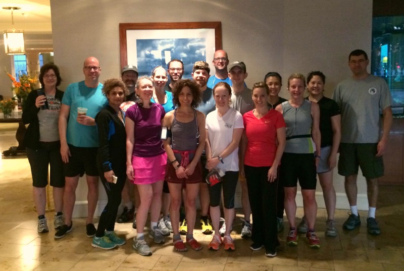 Lou didn't just make small changes for himself. He's sharing his healthier lifestyle. Here he is with colleagues who ran a 10k with him at the IA Summit.