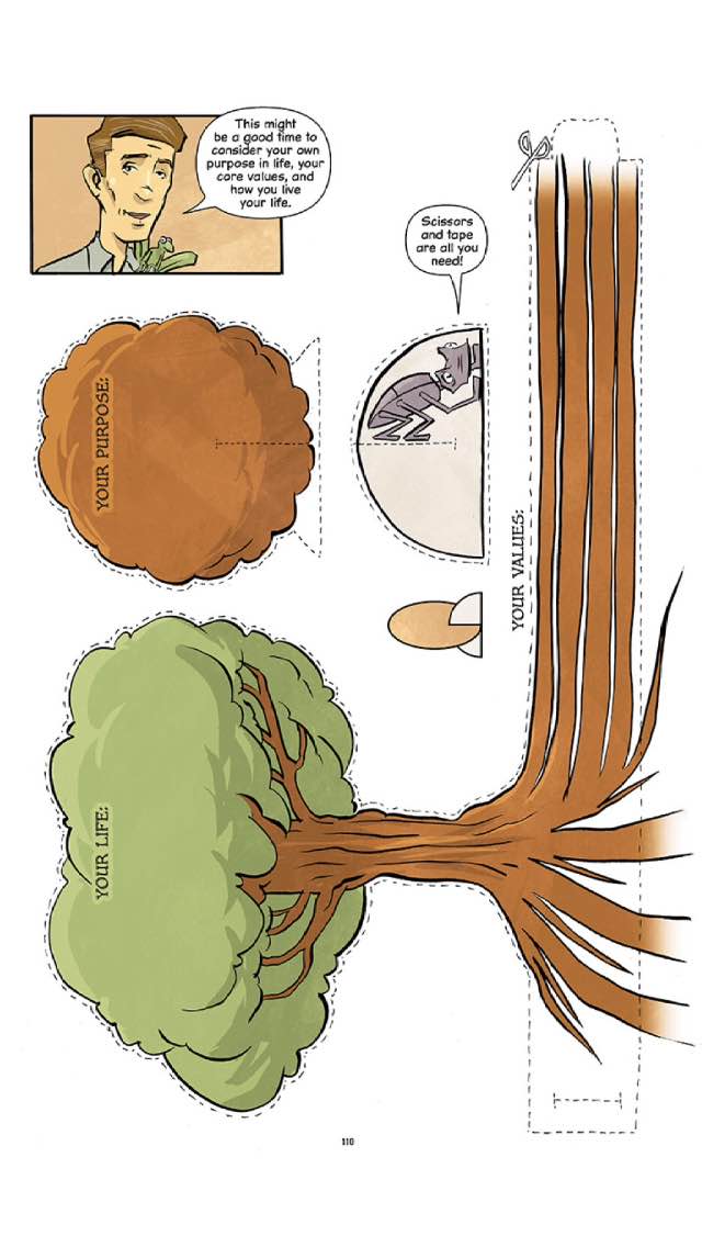 Vic Strecher's graphic novel "On Purpose" illustrates you life's values as the roots that help anchor your life. Your purpose is why you do what you do.